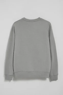 Sudadera gris relax de cuello redondo y bordado Rigby Go