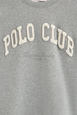 Sudadera gris vigoré de corte holgado con logo Established 2012 Polo Club