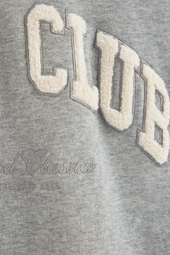 Sudadera gris vigoré de corte holgado con logo Established 2012 Polo Club