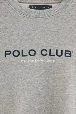 Sudadera gris vigoré de corte relajado Established 2012 Polo Club
