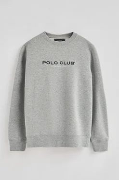 Sudadera gris vigoré de corte relajado Established 2012 Polo Club
