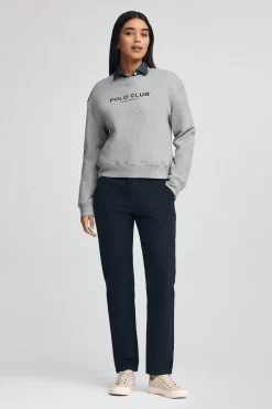 Sudadera gris vigoré de corte boxy Established 2012 Polo Club