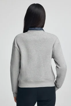 Sudadera gris vigoré de corte boxy Established 2012 Polo Club