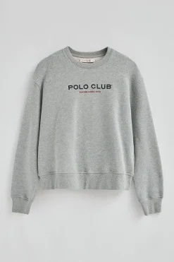 Sudadera gris vigoré de corte boxy Established 2012 Polo Club