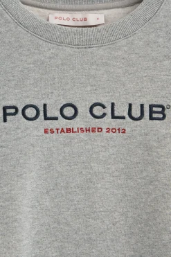 Sudadera gris vigoré de corte boxy Established 2012 Polo Club