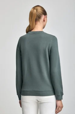 Sudadera gris y logo engomado Polo Club