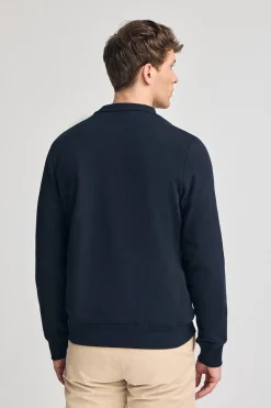Sudadera holgada Iconic azul marino con logo en relieve