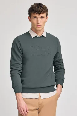 Sudadera holgada Iconic gris con logo en relieve