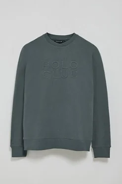 Sudadera holgada Iconic gris con logo en relieve