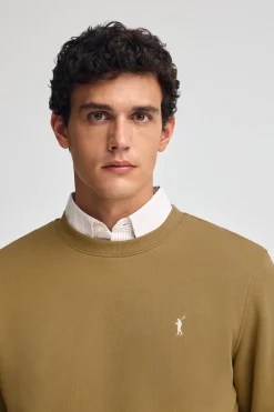 Sudadera mostaza de corte relajado con logo Rigby Go