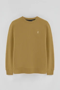 Sudadera mostaza de corte relajado con logo Rigby Go