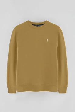 Sudadera mostaza de corte relajado con logo Rigby Go