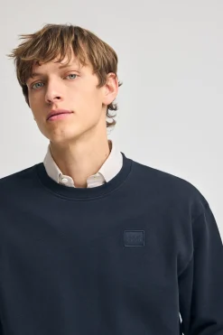 Sudadera navy relax de cuello redondo con detalle Polo Club