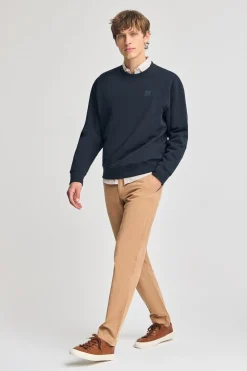 Sudadera navy relax de cuello redondo con detalle Polo Club
