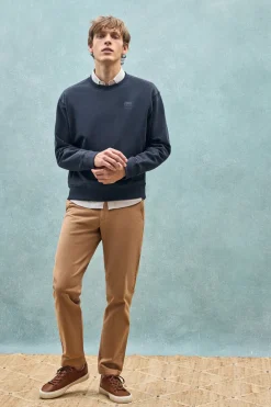 Sudadera navy relax de cuello redondo con detalle Polo Club