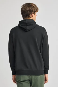 Sudadera negra con capucha y cremallera con logo Rigby Go