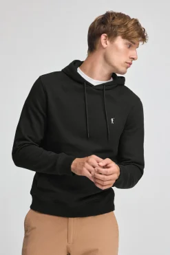 Sudadera negra con capucha de corte regular con logo Rigby Go