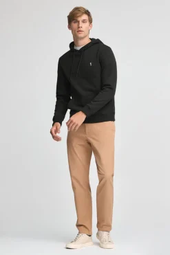 Sudadera negra con capucha de corte regular con logo Rigby Go