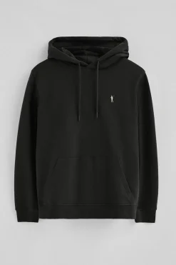 Sudadera negra con capucha de corte regular con logo Rigby Go