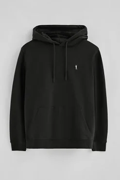 Sudadera negra con capucha de corte regular con logo Rigby Go
