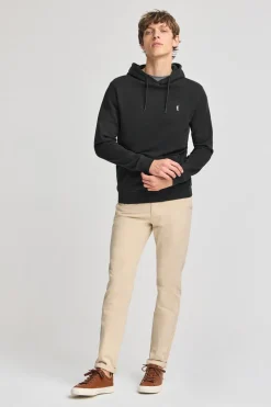 Sudadera negra con capucha y bordado Rigby Go