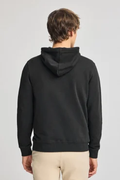 Sudadera negra con capucha y bordado Rigby Go