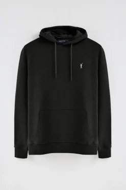 Sudadera negra con capucha y bordado Rigby Go