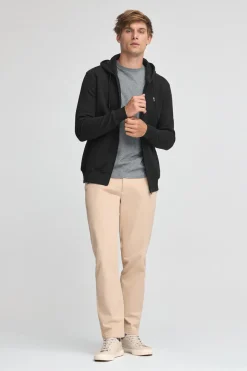 Sudadera negra con capucha y cremallera completa con logo Rigby Go