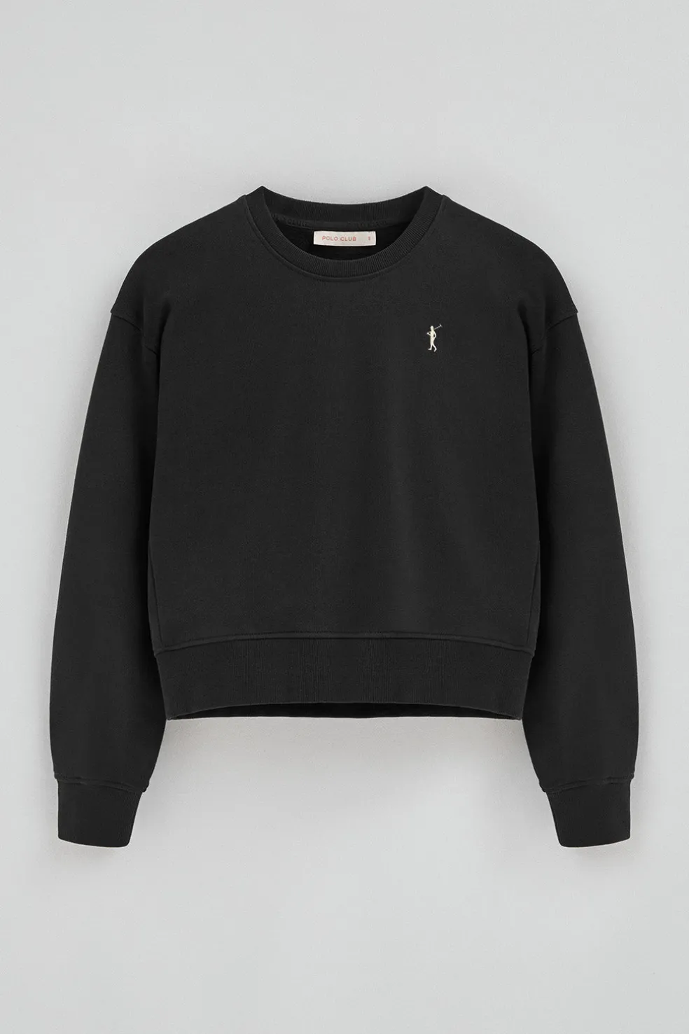 Sudadera negra de corte boxy con logo Rigby Go