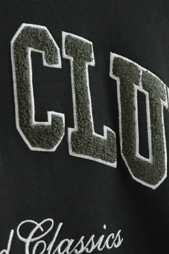 Sudadera negra de corte holgado Established 2012 Polo Club