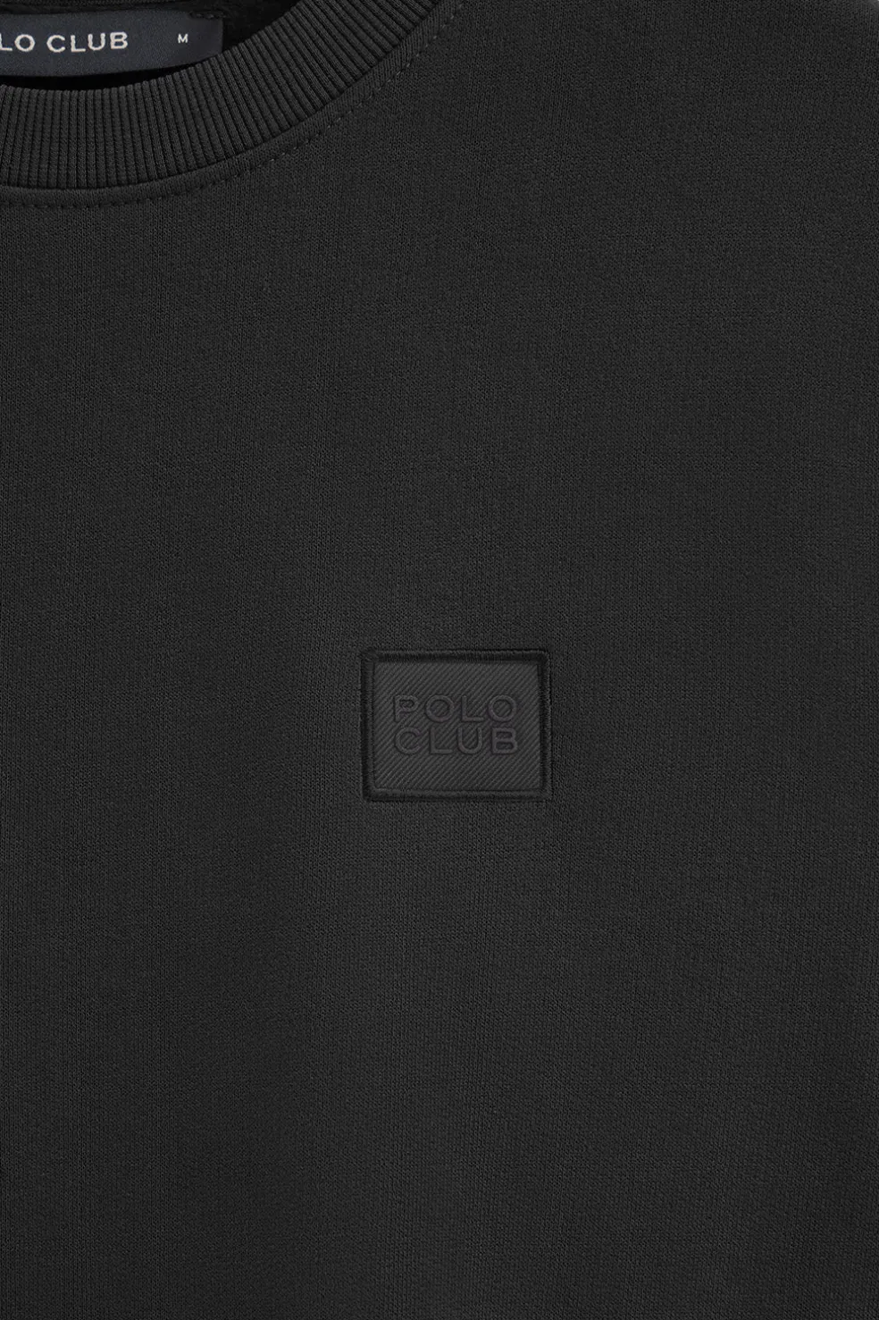 Sudadera negra de corte relajado con logo Polo Club