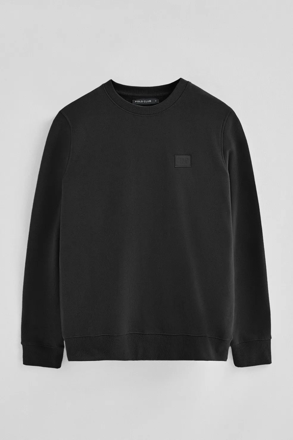 Sudadera negra de corte relajado con logo Polo Club