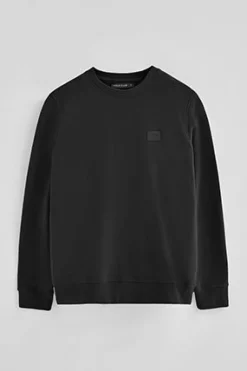 Sudadera negra de corte relajado con logo Polo Club
