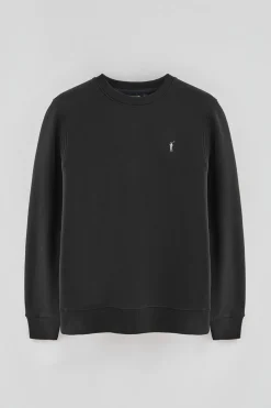 Sudadera negra de corte relajado con logo Rigby Go