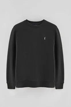 Sudadera negra de corte relajado con logo Rigby Go