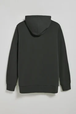 Sudadera negra de media cremallera con capucha y bordado Rigby Go