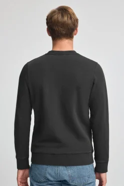 Sudadera negra efecto lavado con logo Rigby Go