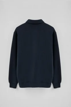 Sudadera polo azul marino de corte regular con logo Rigby Go