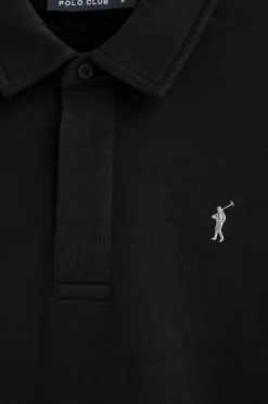 Sudadera polo negra de corte regular con logo Rigby Go