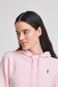 Sudadera rosa con capucha y bordado Rigby Go