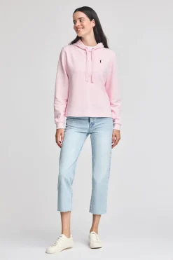 Sudadera rosa con capucha y bordado Rigby Go