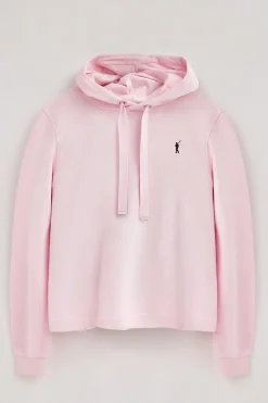 Sudadera rosa con capucha y bordado Rigby Go