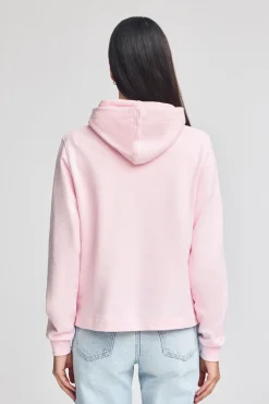 Sudadera rosa con capucha y bordado Rigby Go