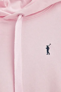 Sudadera rosa con capucha y bordado Rigby Go