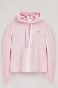 Sudadera rosa con capucha y bordado Rigby Go