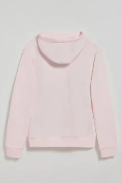 Sudadera rosa de bolsillos con cremallera y capucha con bordado Rigby Go