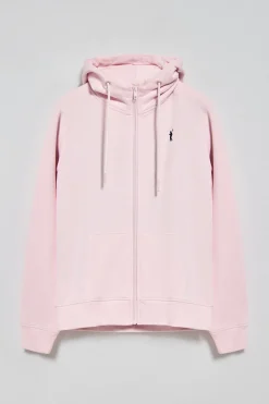 Sudadera rosa de cremallera y capucha con bordado Rigby Go