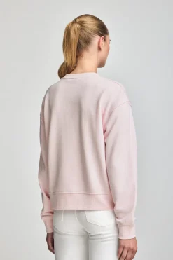 Sudadera rosa de cuello redondo y bordado Rigby Go