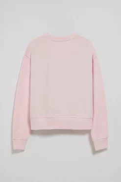 Sudadera rosa de cuello redondo y bordado Rigby Go