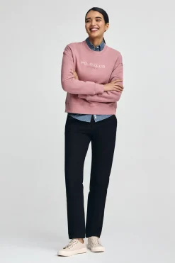 Sudadera rosa empolvado de corte boxy Established 2012 Polo Club